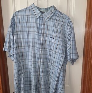 Anchor Blue Plaid Men's Shirt 90s Y2K